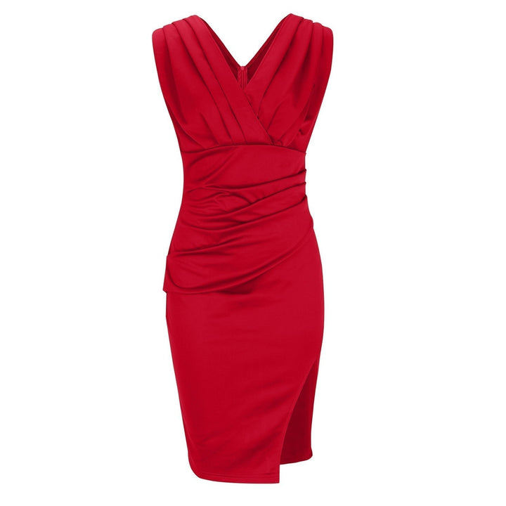 The Nadinee V-Neck Slit Dress