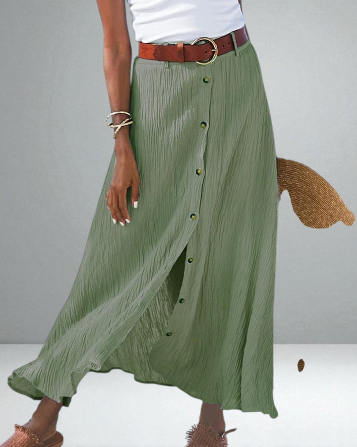 The Syndy Flowy Buttoned Skirt