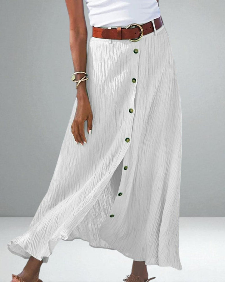 The Syndy Flowy Buttoned Skirt
