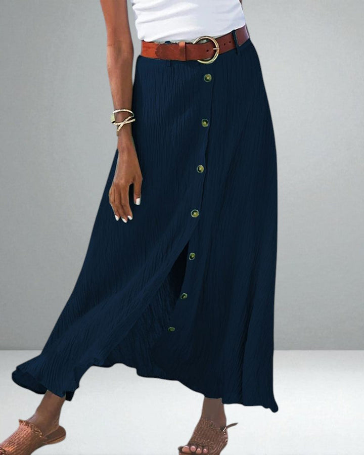 The Syndy Flowy Buttoned Skirt